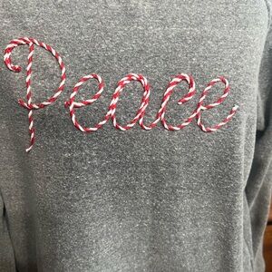 C&C California Charcoal Sweatshirt with Red Peace Script